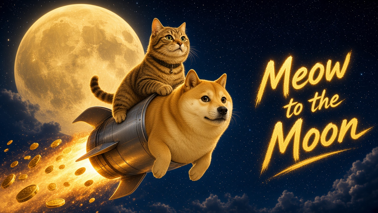 Ginnan riding Kabosu rocket to the moon